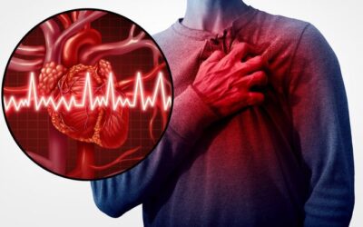 Fit young man experiencing chest discomfort despite an active lifestyle, highlighting hidden heart attack risks.