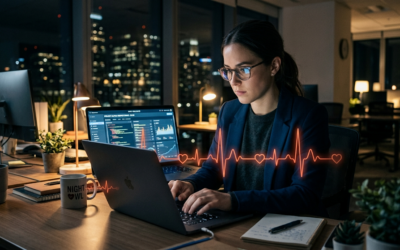IT professional working late in Hinjewadi office highlighting the growing risk of high cholesterol and heart disease.